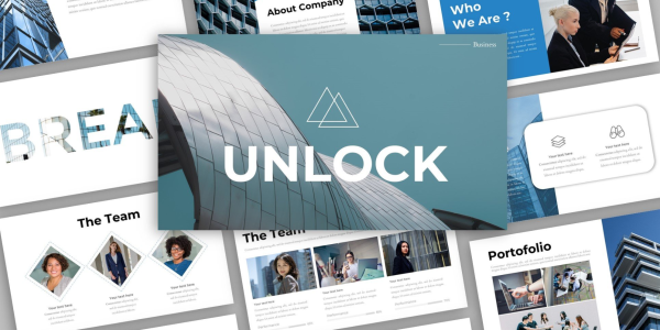 Unlock - Creative Business Presentation PowerPoint template PowerPoint Template - Download