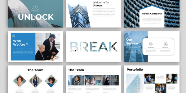 Unlock - Creative Business Presentation PowerPoint template PowerPoint Template - Download