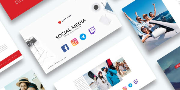 Free Social Media Presentation Powerpoint Template PowerPoint Template - Download