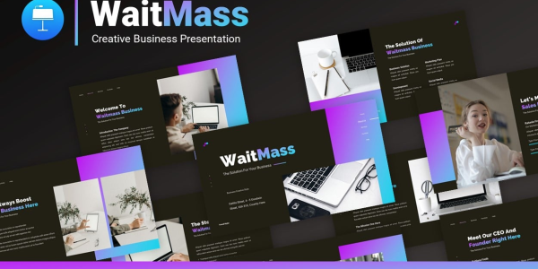 FREE WaitMass Creative Business Professional Presentation Keynote Template - download