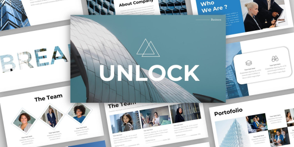 Unlock - Creative Business Presentation PowerPoint template PowerPoint Template - Download